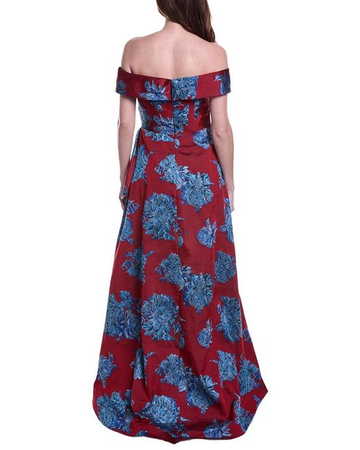Rene Ruiz Red High-Low Gown