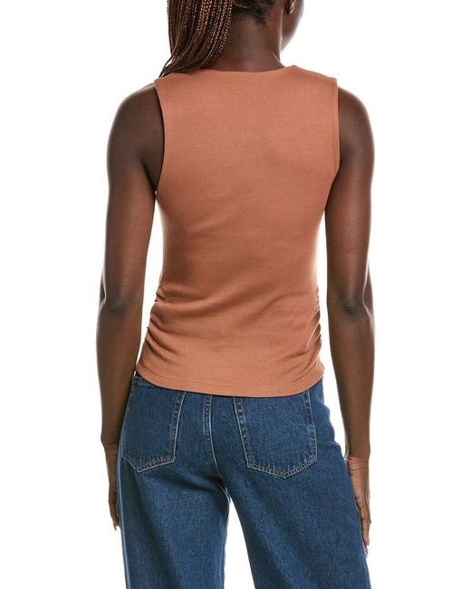 Michael Stars Blue Maribel Square Neck Tank Top