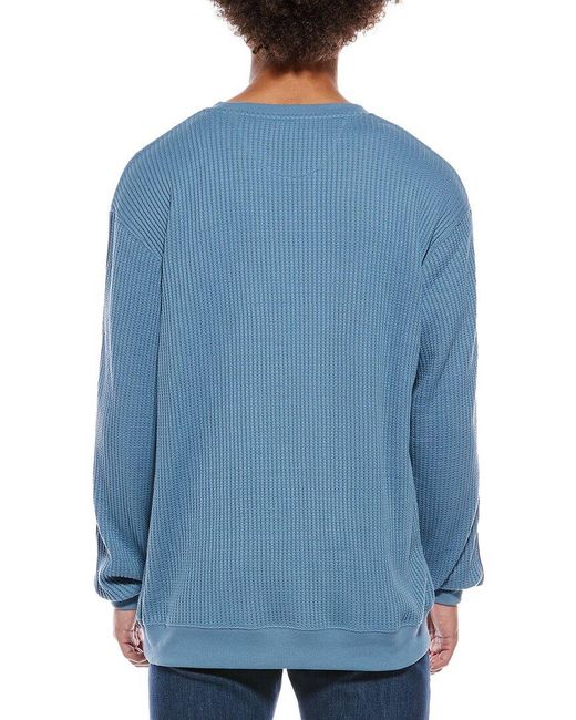 COSTA APPAREL Blue Del Mar Thermal Crewneck Pullover for men