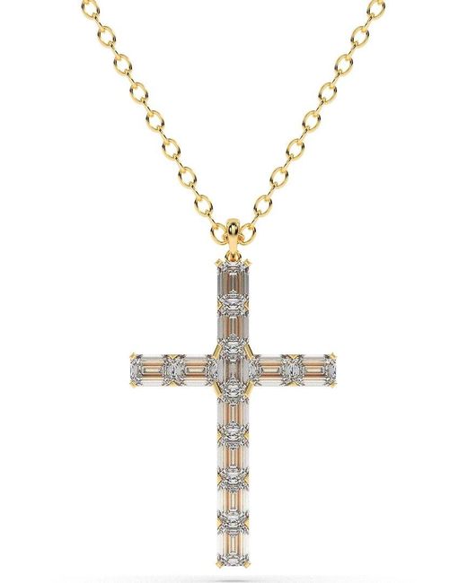 Lab Grown Diamonds Metallic 14K 4.00 Ct. Tw. Lab-Grown Diamond Necklace