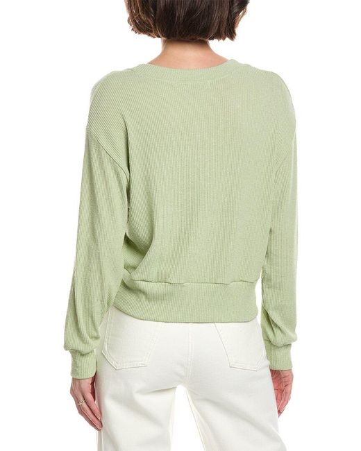 Michael Stars Green Ilsa V-Neck Cardigan