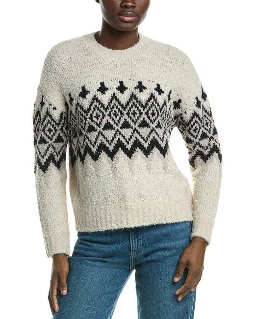 Design History Women's Gray Fair Isle Wool & Alpaca-Blend Sweater
