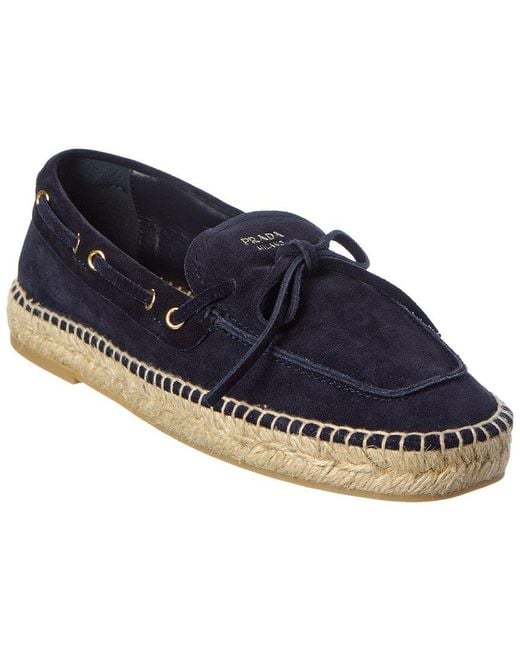 Prada Blue Suede Loafer