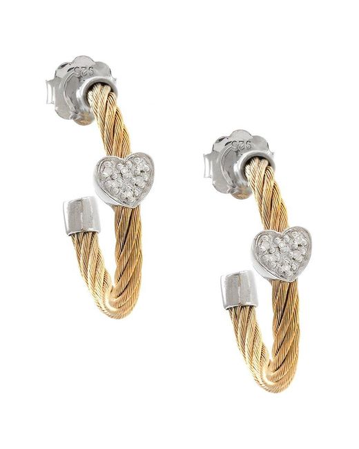 Diamond Select Cuts Metallic 0.04 Ct. Tw. Diamond Earrings