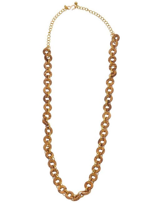 Kenneth Jay Lane Metallic 14k Plated Station Necklace