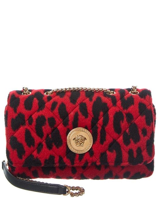 Versace Red Medusa Quilted Shoulder Bag