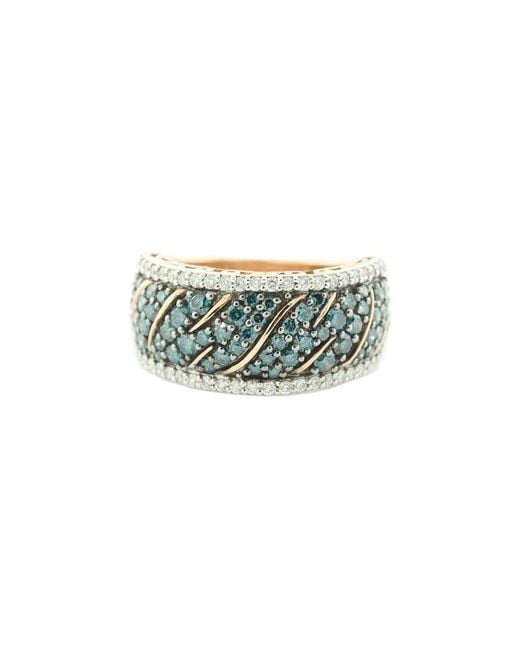 Suzy Levian Green 14k Rose Gold 1.62 Ct. Tw. Diamond Ring