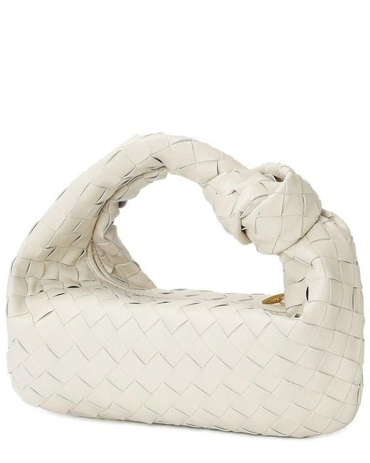 Tiffany & Fred Paris White Woven Leather Pouch