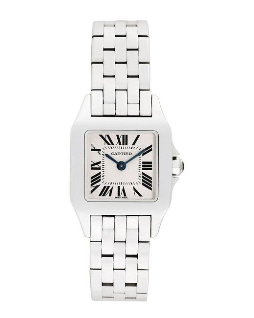 Cartier White Santos Demoiselle Watch, Circa 2000S (Authentic Pre-Owned)