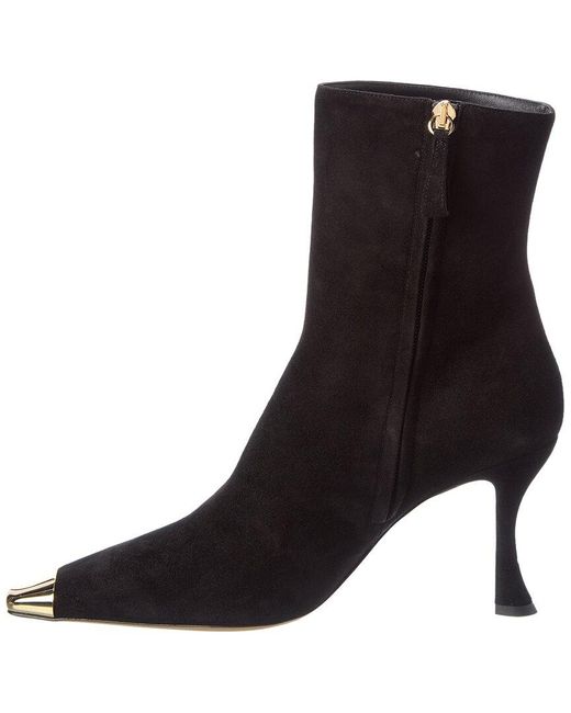 Alexandre Birman Black Olivia Retro 85 Suede Boot
