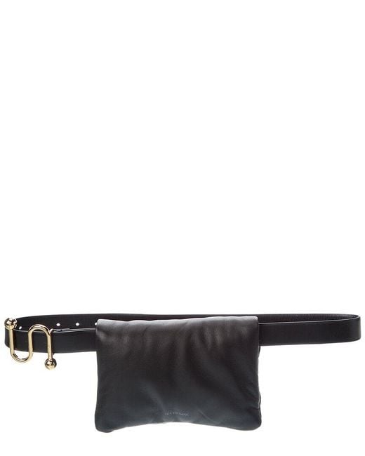Sportmax Black Estremo Leather Shoulder Bag