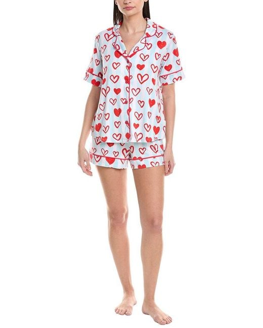 Room Service Pjs Red 2Pc Aspen Short Pj Set