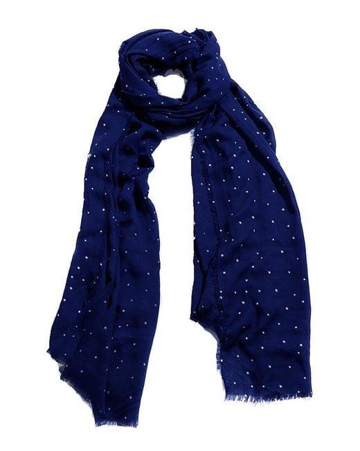 Blue Pacific Blue Icon Stars Cashmere-Blend Scarf