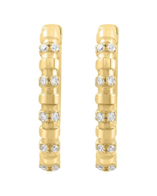 Effy Fine Jewelry Metallic 14K 0.08 Ct. Tw. Diamond Earrings