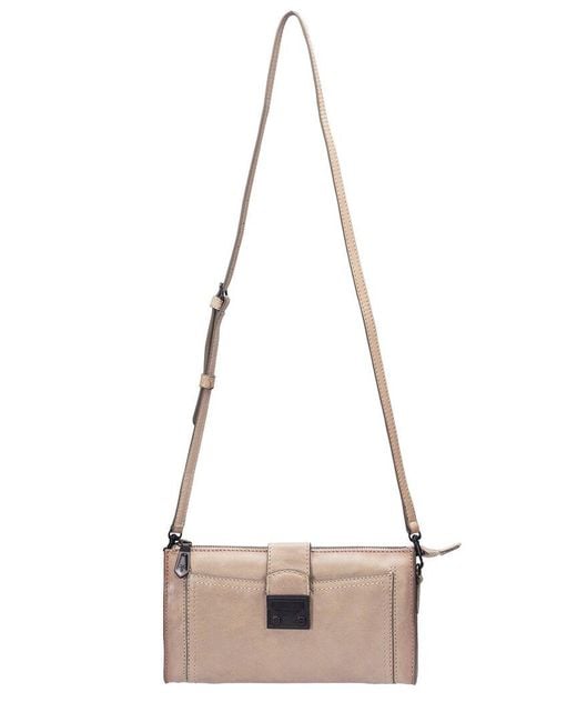 Frye Natural Alex Leather Clutch
