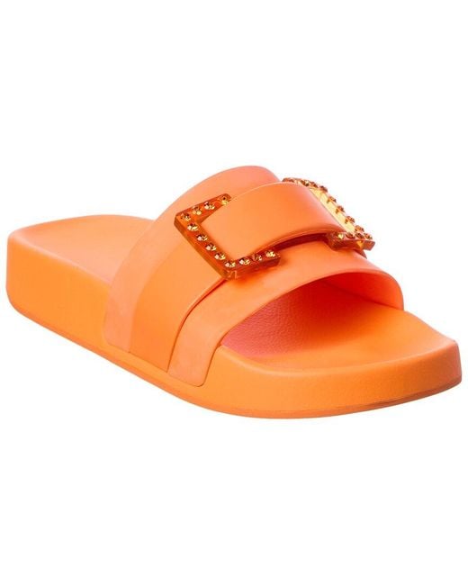 Sergio Rossi Orange Jelly Slide