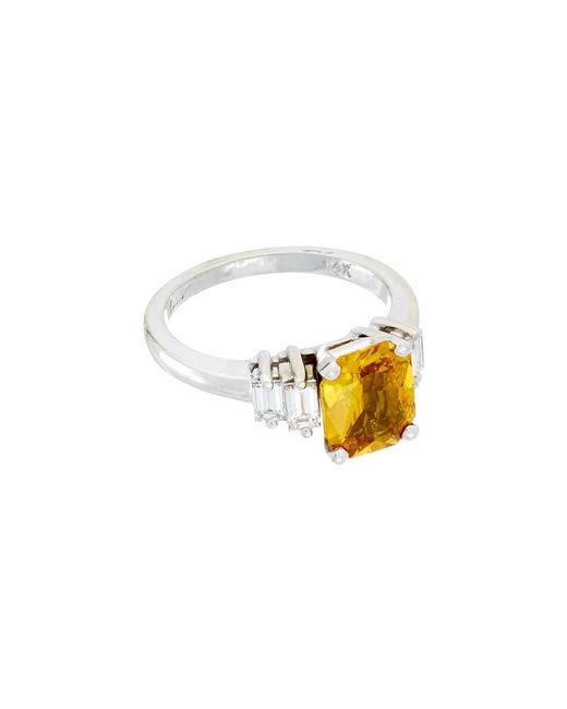 Diana M White Fine Jewelry 14K 2.91 Ct. Tw. Diamond & Sapphire Ring