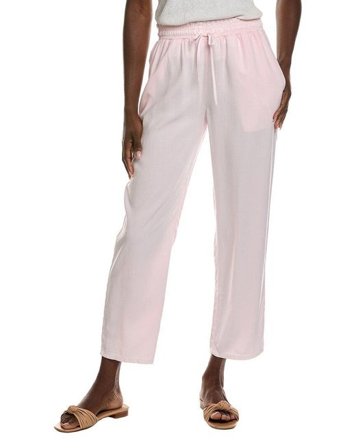 Bella Dahl Pink Smocked Waist Trousers