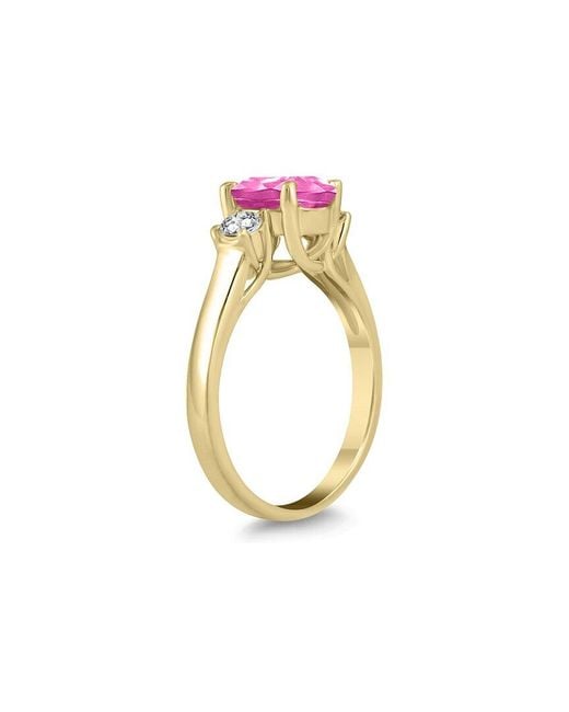 Gem Spark Pink 14K 1.98 Ct. Tw. Diamond & Topaz Ring