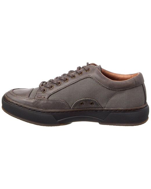 Frye Brown Hoyt Low Lace Canvas & Leather Sneaker for men