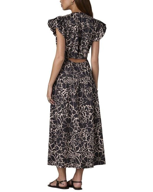 Wit & Wisdom Black Short Structured Shoulder Cap Sleeve Maxi Dress