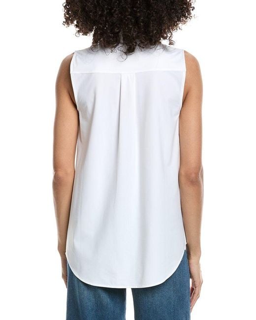 Commando White Commando Classic Sleeveless Oversized Button Down Shirt