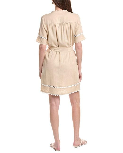 Ellen Tracy Natural Linen Shirtdress
