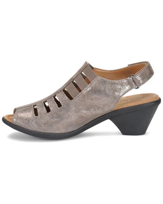 Comfortiva Brown Faye Suede Sandal