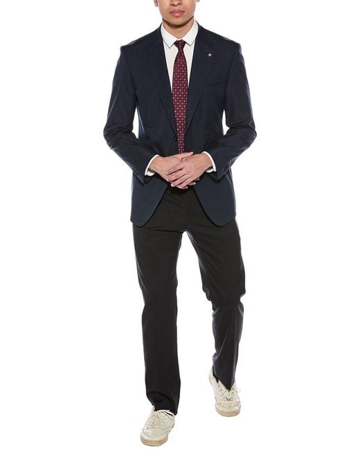 Scotch & Soda Blue Nested Traveler Tech Suit Jacket for men