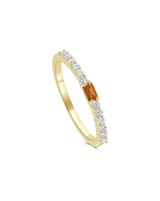 Sabrina Designs White 14K 0.17 Ct. Tw. Diamond Citrine Birthstone Ring