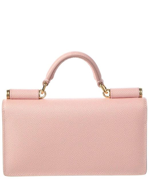 Dolce & Gabbana Pink Leather Clutch