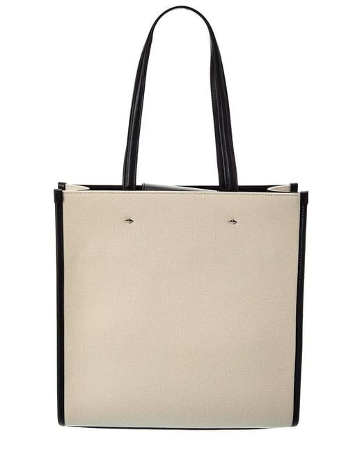 Jimmy Choo Natural N/S Canvas & Leather Tote