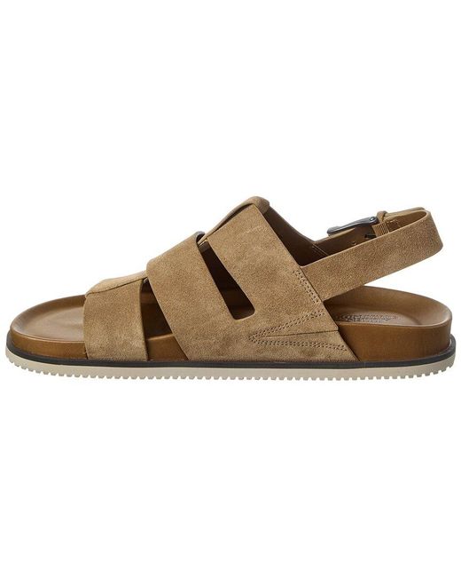 Allen Edmonds Brown Damien Suede Sandal for men