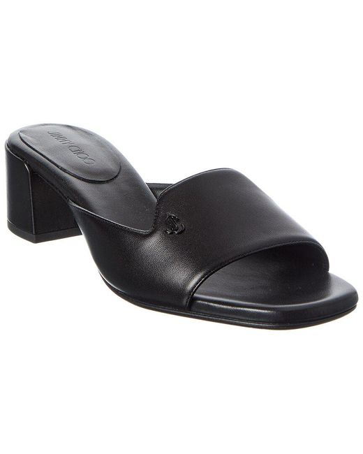 Jimmy Choo Black Diana 45 Leather Sandal