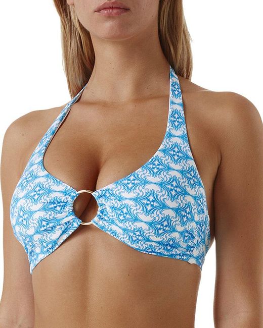 Melissa Odabash Blue Brussels Bikini Top