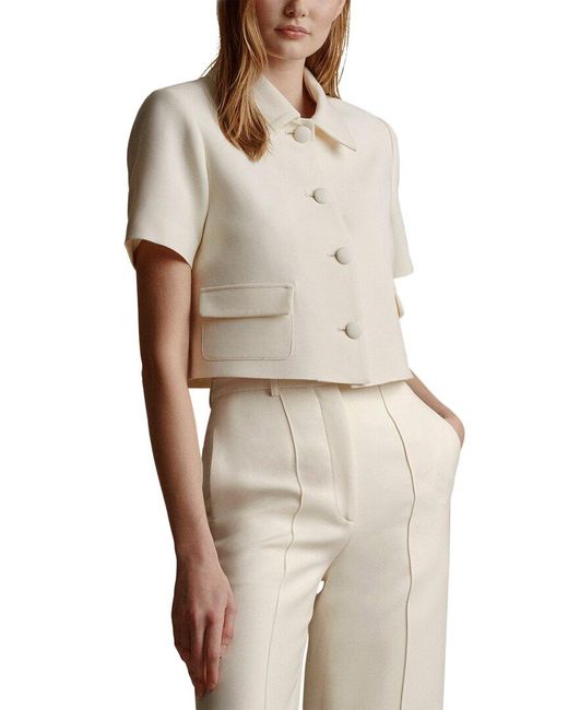 Adam Lippes Natural Marseille Wool & Silk-Blend Jacket