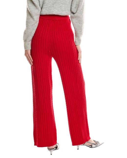 Estellina Red Cable Sweater Pant