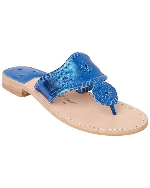 Jack Rogers Blue Jacks Leather Sandal