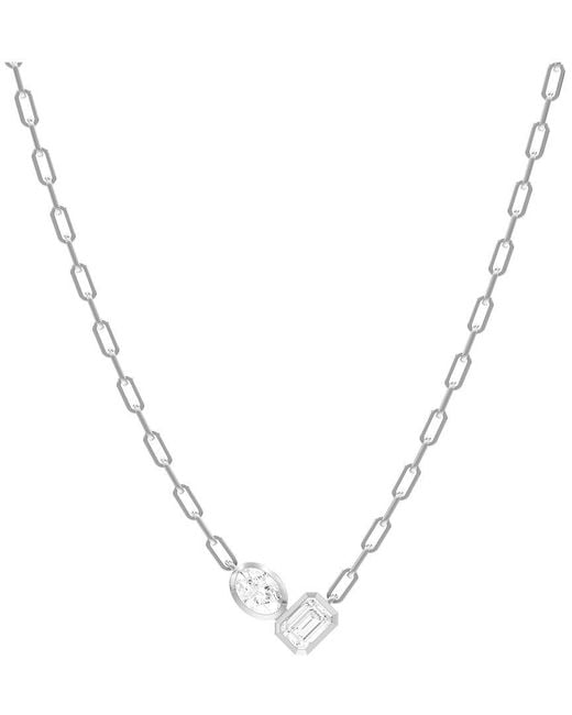 Lab Grown Diamonds Metallic 14K 1.80 Ct. Tw. Lab-Grown Diamond Necklace
