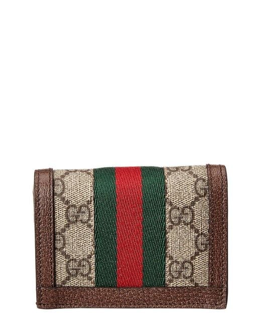Gucci Multicolor Ophidia GG Supreme Canvas & Leather Card Case