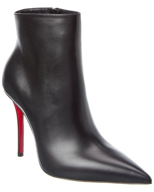 Christian Louboutin Black Miss Z 100 Leather Bootie