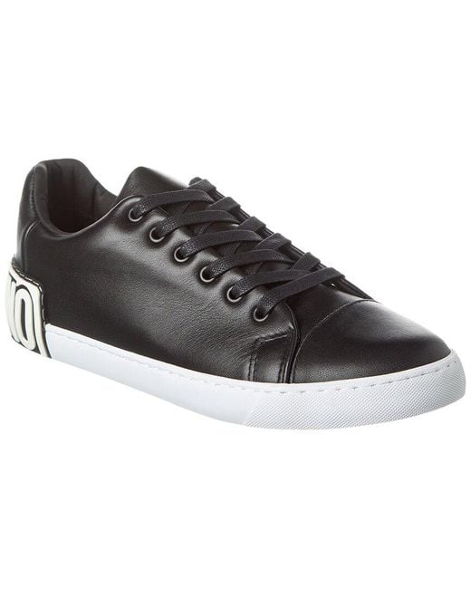 Moschino Leather Sneaker in Black for Men Lyst