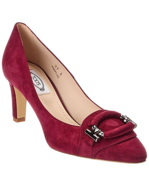 Tod's Pink Suede Pump