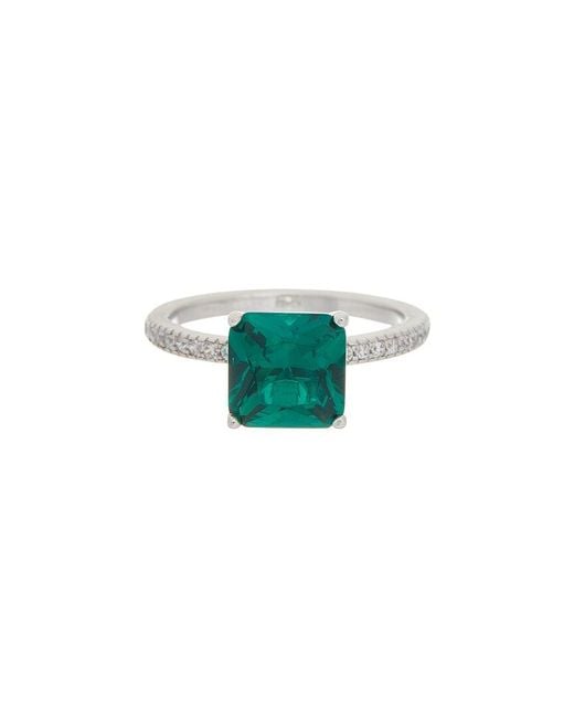 Juvell Green 18K Plated Topaz Cz Ring