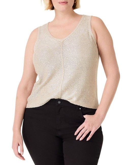 NIC+ZOE White Plus Subtle Sparkle Tank