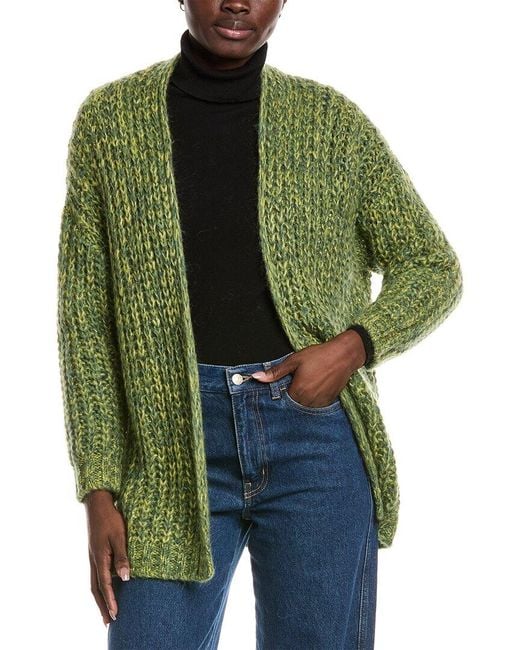 Weekend by Maxmara Green Josef Mohair-Blend Cardigan