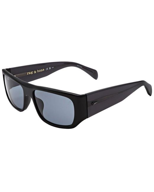 Rag & Bone Black Rnb5058 56Mm Sunglasses for men