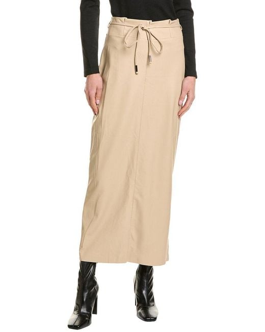 Theo the Label Natural Hera Midi Skirt