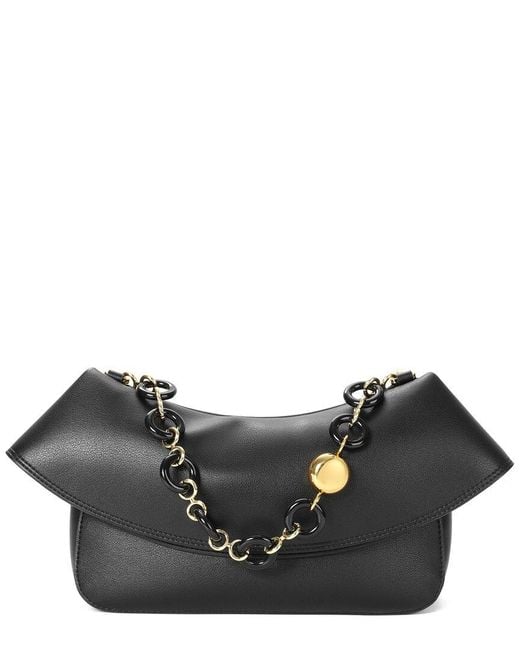 Tiffany & Fred Paris Black Leather Shoulder Bag
