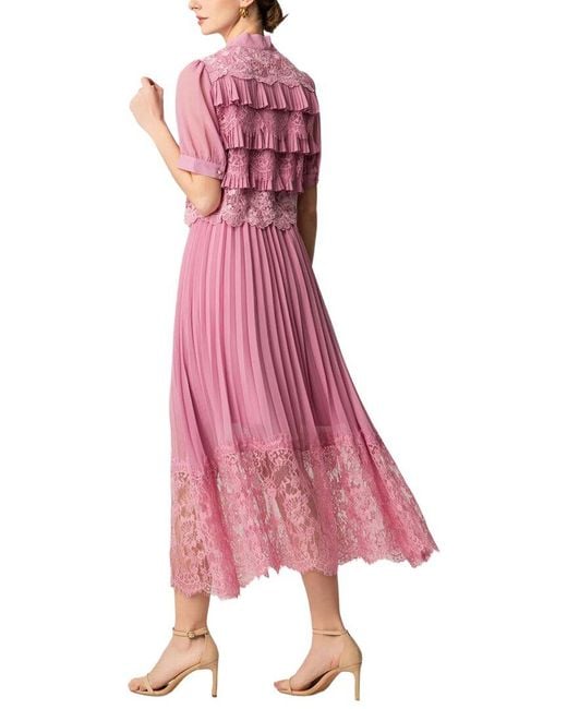 Adele Berto Pink Midi Dress